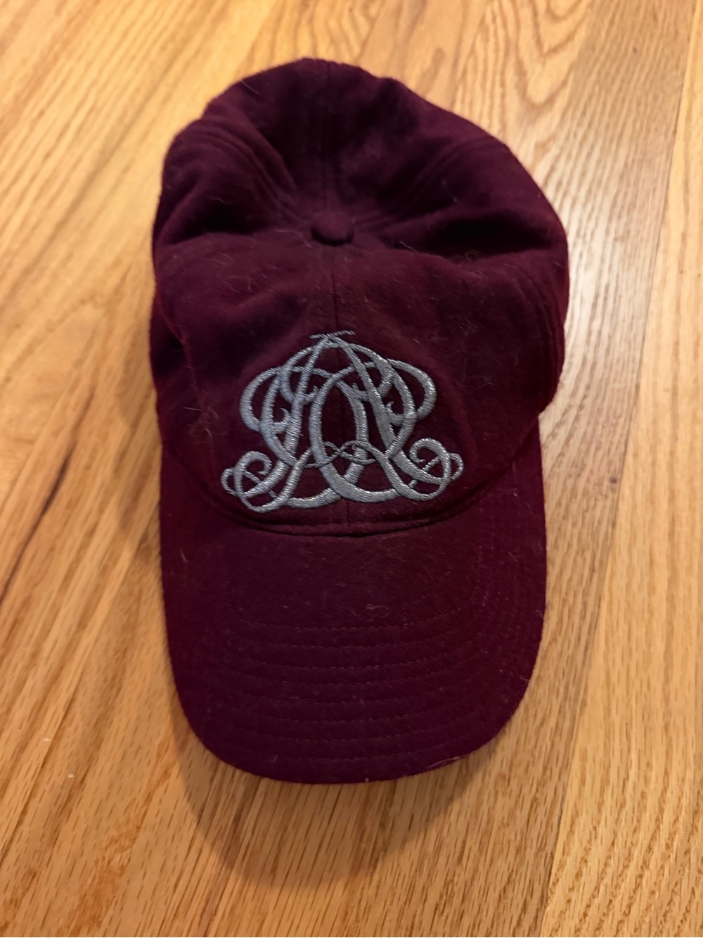 J. Crew Wool Embroidered Women's Baseball Cap - Burgundy